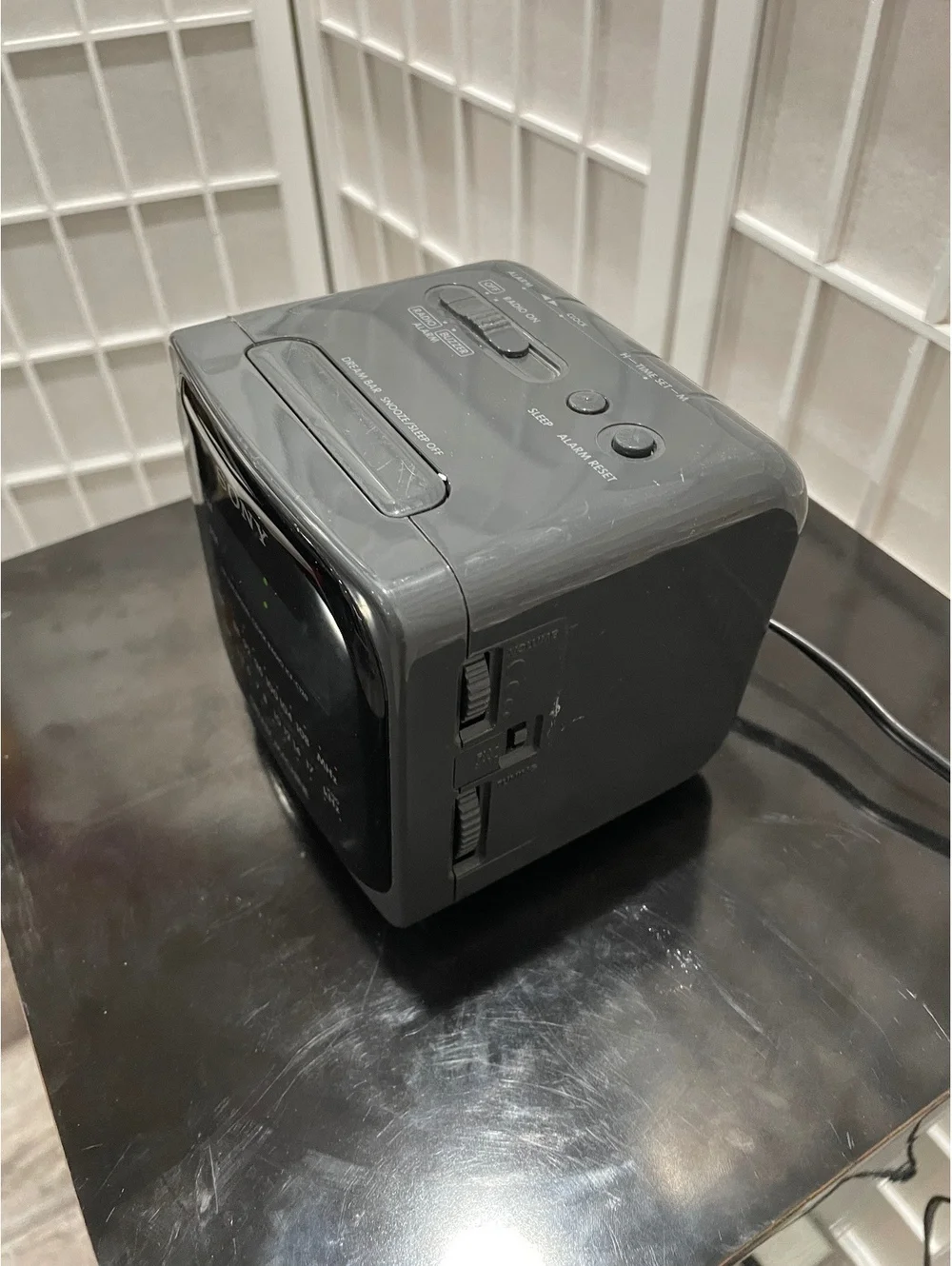 Vintage Black SONY ICF-C120 Dream Machine Alarm Clock - Tested Working